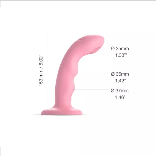 Strap On Me Dildo με Βεντούζα Ροζ 15cm