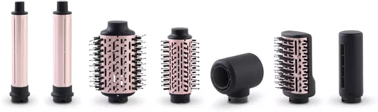 IQ HD-1279 Airstyler Ηλεκτρική Βούρτσα Μαλλιών 7 σε 1 Κεραμική με Αέρα & Περιστρεφόμενη Κεφαλή για Ίσιωμα & Μπούκλες 1300W