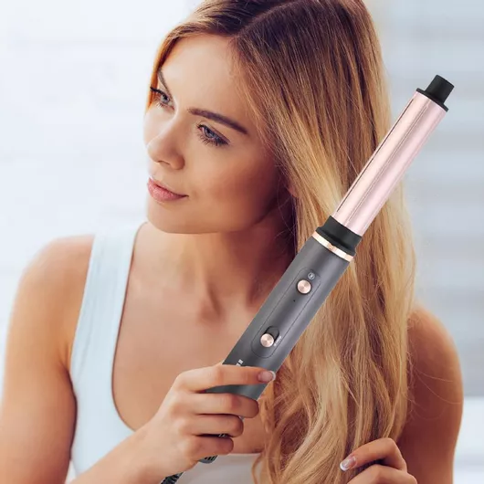 IQ HD-1279 Airstyler Ηλεκτρική Βούρτσα Μαλλιών 7 σε 1 Κεραμική με Αέρα & Περιστρεφόμενη Κεφαλή για Ίσιωμα & Μπούκλες 1300W