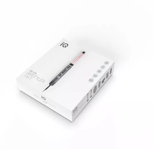 IQ HD-1279 Airstyler Ηλεκτρική Βούρτσα Μαλλιών 7 σε 1 Κεραμική με Αέρα & Περιστρεφόμενη Κεφαλή για Ίσιωμα & Μπούκλες 1300W