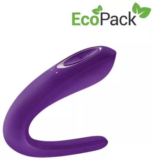 Satisfyer Partner Vibrator Διπλός Δονητής 9cm Μοβ