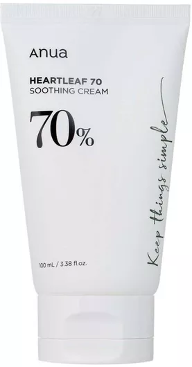 Anua Heartleaf 70% Ενυδατική Κρέμα Προσώπου με Υαλουρονικό Οξύ & Ceramides 100ml