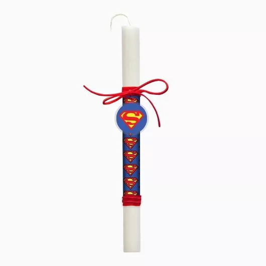 Πασχαλινή Λαμπάδα Στρογγυλή Super Man