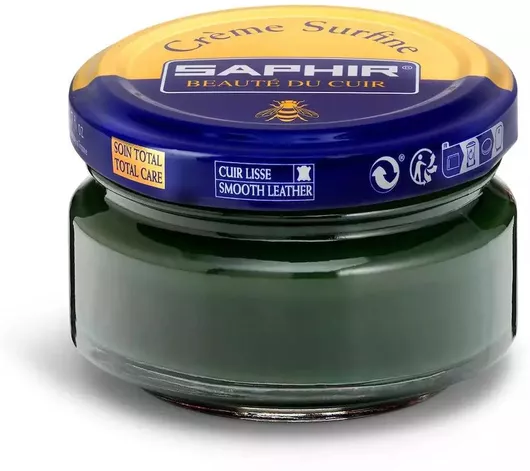 Saphir Créme Surfine 50ml Hunting Green 33 Shoe Polish - Σετ Περιποίησης Παπουτσιών Υποδημάτων Απόχρωση Hunting Green