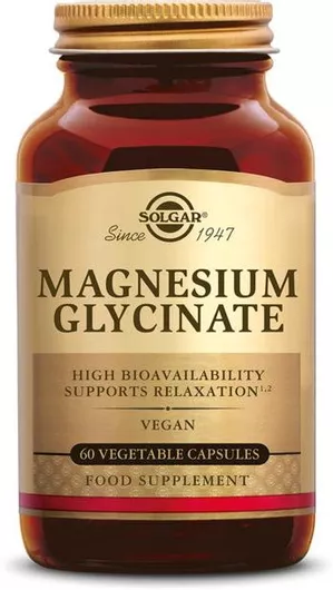 Solgar Magnesium Glycinate 60 Κάψουλες Συμπλήρωμα Μαγνησίου