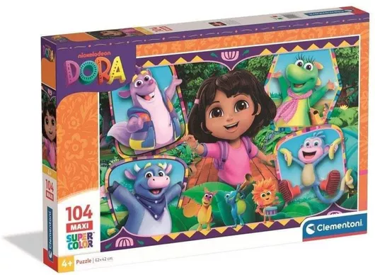 Παιδικό Παζλ Maxi Super Color Ντόρα 104 τεμ. Clementoni
