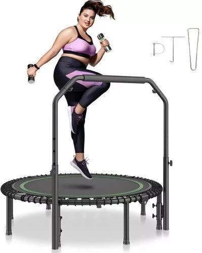 Vevor 51" Πτυσσόμενο Μίνι Τραμπολίνο Γυμναστικής με Λαβή για Ενήλικες Yxjsbcdbskzdve6eev0