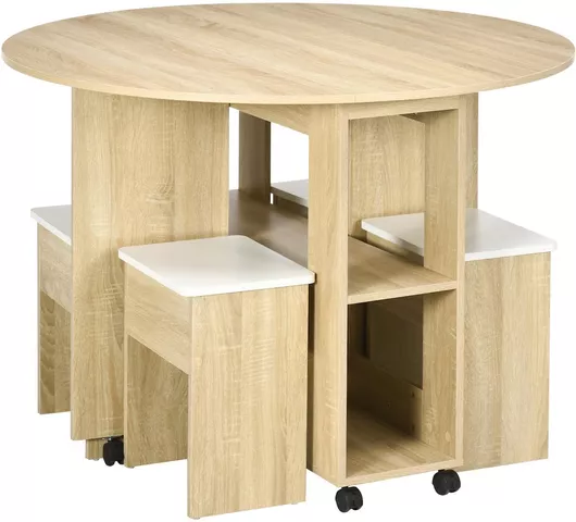 Σετ Τραπεζαρίας Μπεζ 5τμχ για Μικρούς Εξωτερικούς Χώρους