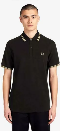 Fred Perry Ανδρικό T-shirt Polo Μαύρο