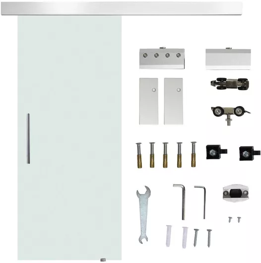 Πόρτα Εσωτερική Συρόμενη Γυάλινη E7-0017 77.5x205cm