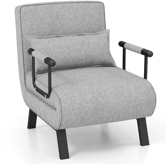 Πολυθρόνα Κρεβάτι Ανοιχτό Γκρι 70x75x40cm