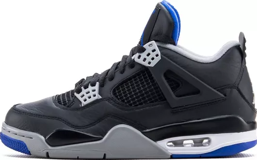 Jordan Air Jordan 4 Retro Ανδρικά Μποτάκια Black / Game Royal / Matte Silver / White