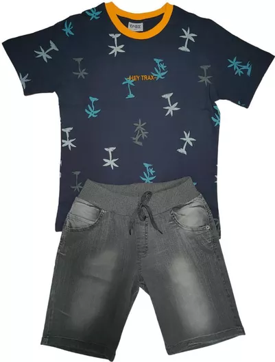 Trax Παιδικό Σετ με Σορτς Καλοκαιρινό 2τμχ Navy Blue