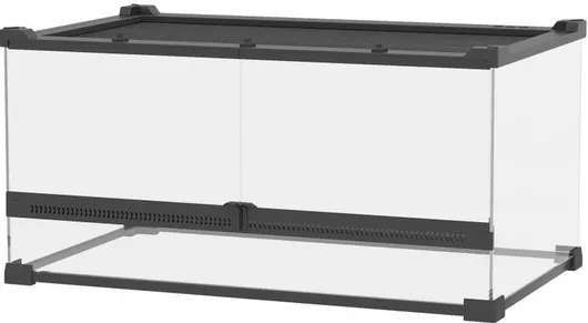 Pawhut Γυάλινο Τεράριο Ερπετά Ανυψωμένο & Αδιάβροχο Πάτωμα Κλειδαριά Κουμπί