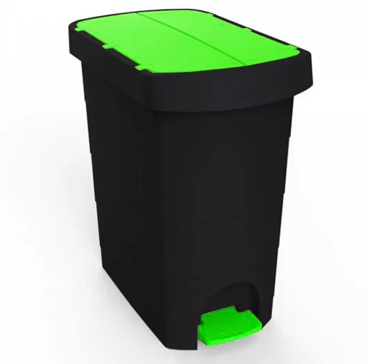 Πλαστικός Κάδος Απορριμμάτων με Πεντάλ 60lt Μαύρος