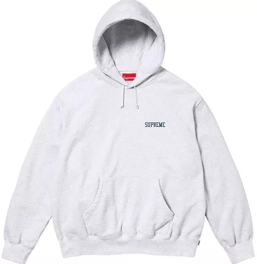 Supreme Φούτερ με Κουκούλα Grey