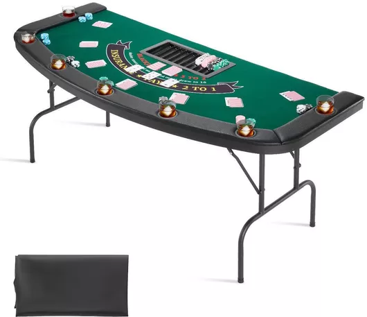Vevor Τραπέζι Poker Μεταλλικό Πτυσσόμενο Πράσινο
