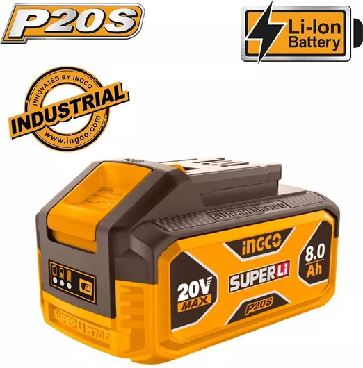 Ingco Μπαταρία Εργαλείου Λιθίου 20V με Χωρητικότητα 8Ah