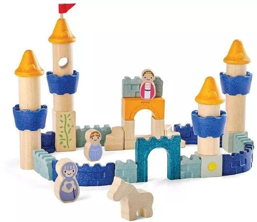 Plan Toys Τουβλάκια Κάστρο Ξύλινα για 2+ Ετών