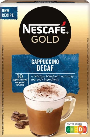 Καφές Nescafe Στιγμιαίος Decaffeine Gold Cappuccino 10x12.5gr