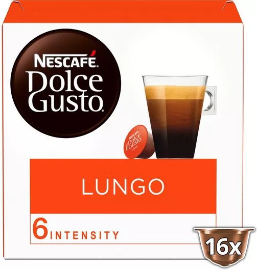Nescafe Κάψουλες Espresso Lungo Συμβατές με Μηχανή Dolce Gusto 16caps