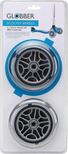 Ρόδα Globber για Παιδικό Πατίνι Σετ 2τμχ 121mm