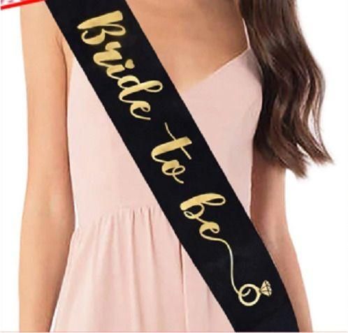 Κορδέλα Bride to Be Υφασμάτινη Μαύρο