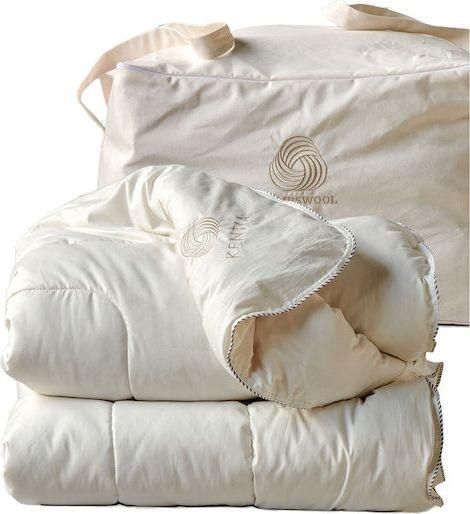 Πάπλωμα Kentia Υπέρδιπλο Μάλλινο 220x240 LambsWool Λευκό