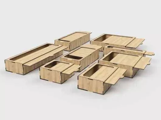 Intra SLIDE plywood Ξύλινο Κουτί με Συρόμενο Καπάκι  12x60x10 cm Box32-00014