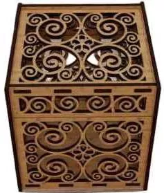 Intra Baroque Elegance  Ξύλινο Διακοσμητικό Κουτί με Περίτεχνη Χειροποίητη Χαρακτική 25x57x17 cm Box38-00851