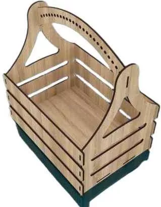 Intra NEST DELUXE – Πολυχρηστικό Ξύλινο Κουτί Οργάνωσης με Καπάκι - Εσωτερικά Διαχωριστικά 22x58x42 cm Box52-01453