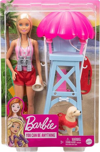 Κούκλα Mattel Barbie Lifeguard With Dog για 3+ Ετών