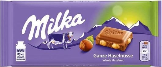 Σοκολάτα Γάλακτος Milka Σοκολάτα Whole Hazelnut 100gr