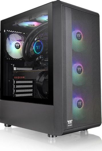 Κουτί Υπολογιστή Thermaltake S200 TG Gaming Midi Tower με RGB Φωτισμό Μαύρο
