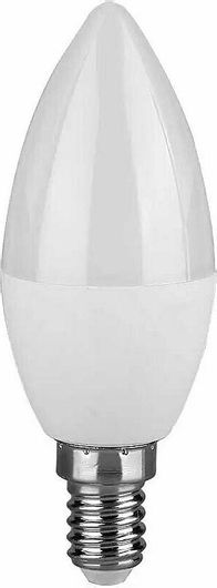 V-TAC VT-1818 Λάμπα LED 3.7W 100mm για Ντουί E14 και Σχήμα C37 Ψυχρό Λευκό 320lm