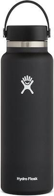 Μπουκάλι Θερμός Hydro Flask W40BTS001 Wide Mouth 1200ml Μαύρο