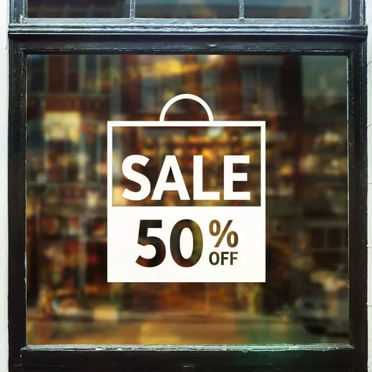 Orafol Αυτοκόλλητο Βιτρίνας Εκπτώσεων Μαύρο S 12007-242 1τμχ