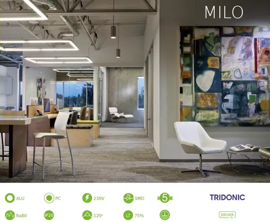 Aca Milo LED Γραμμικό Φωτιστικό Οροφής 45W Φυσικό Λευκό IP20 163cm