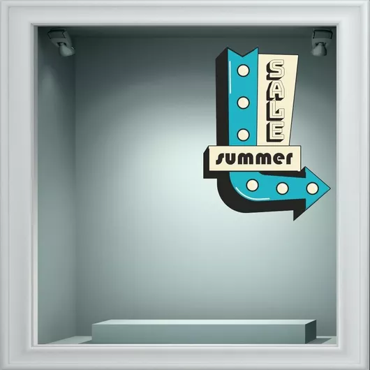 Αυτοκόλλητο Εκπτώσεων - Summer Sale 95 - 50cm X 35cm