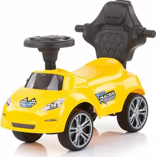 Chipolino Turbo Περπατούρα Ride On Αυτοκινητάκι με Χειρολαβή Κίτρινο για 12+ Μηνών