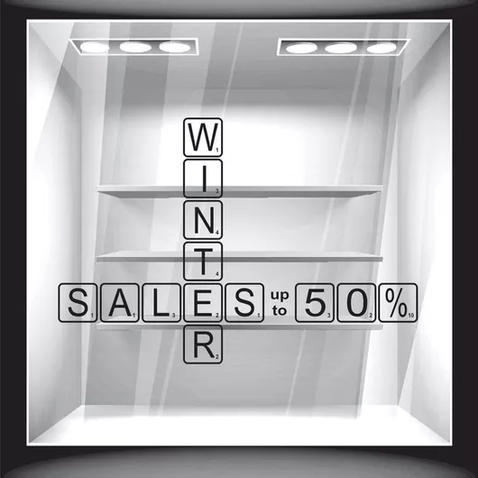 Αυτοκόλλητο Εκπτώσεων Winter Sales 146cm X 100cm