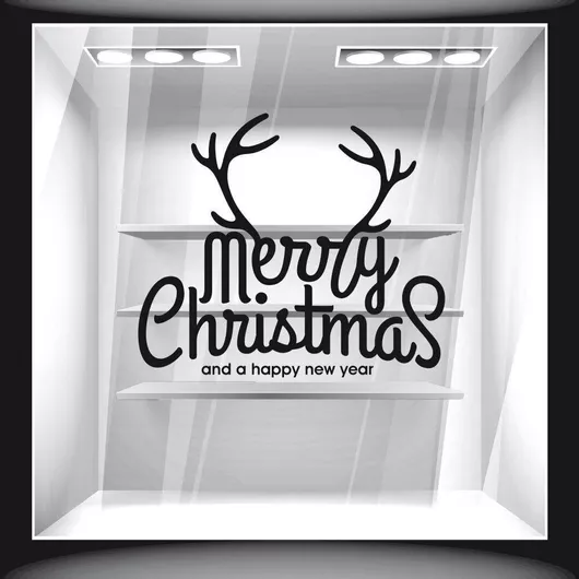 Αυτοκόλλητο Βιτρίνας Χριστουγεννιάτικο 7 50cm X 50cm