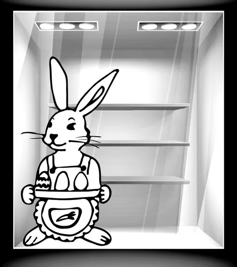 Orafol Αυτοκόλλητο Βιτρίνας Πασχαλινό 60cm x 1.15m Καφέ EA 10110-1188 1τμχ