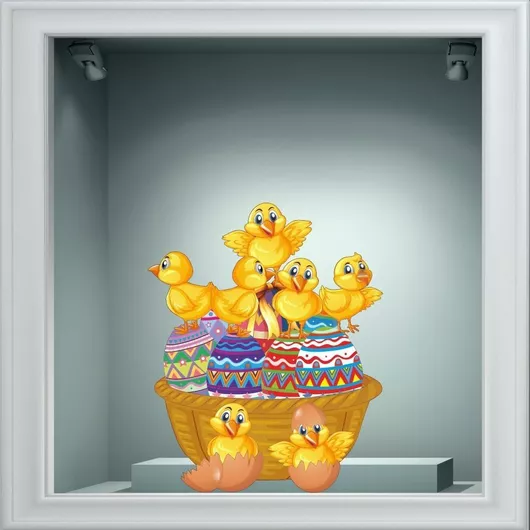 Αυτοκόλλητο Βιτρίνας - Happy Easter 2 - 50cm X 40cm