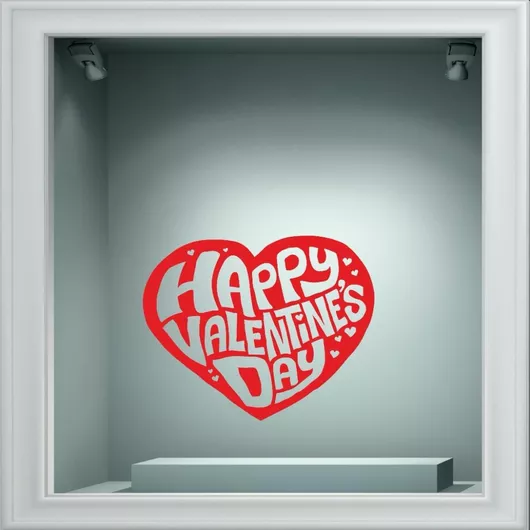 Orafol Αυτοκόλλητο Βιτρίνας Αγίου Βαλεντίνου Ασημί VAL 10224-249 1τμχ