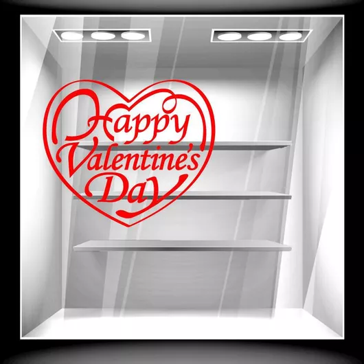 Orafol Αυτοκόλλητο Βιτρίνας Αγίου Βαλεντίνου Μαύρο VAL 10097-242 1τμχ