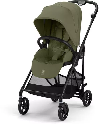 Cybex Melio Ρυθμιζόμενο Καρότσι Μωρού Μωρού Kατάλληλο για Nεογέννητο Moss Green 6.1kg
