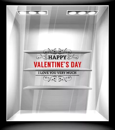 Orafol Αυτοκόλλητο Βιτρίνας Αγίου Βαλεντίνου Χρυσό VAL 10157-248 1τμχ