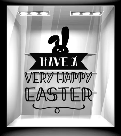 Αυτοκόλλητο Βιτρίνας Πασχαλινό 102 50cm X 65cm