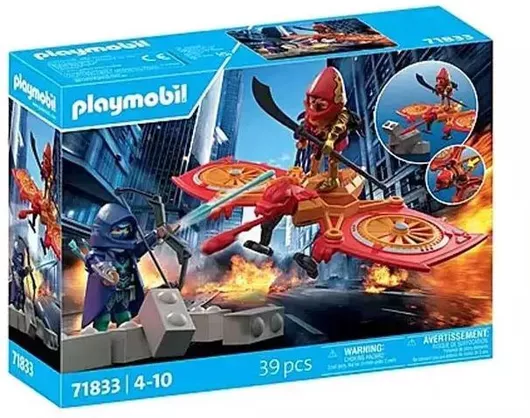 Playmobil Hero Fight with Drone and Evil Ninja για 4-10 Ετών